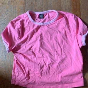 Pink cropped shirt